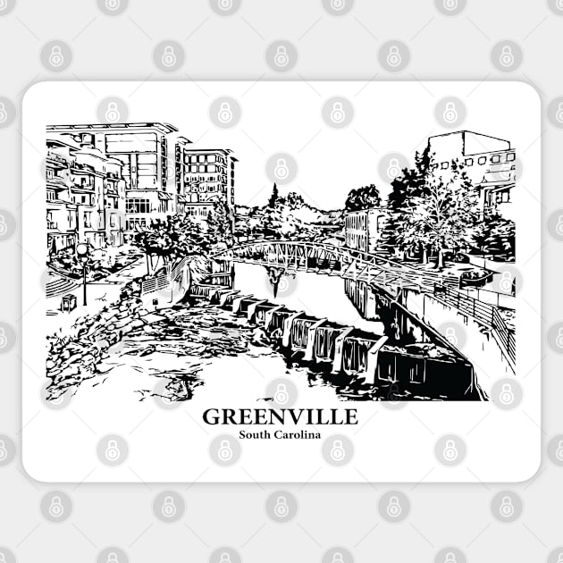Greenville - South Carolina Sticker by Lakeric